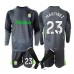 Aston Villa Emiliano Martinez #23 Keeper Hjemmedraktsett Barn 2025-26 Lange ermer (+ Korte bukser)